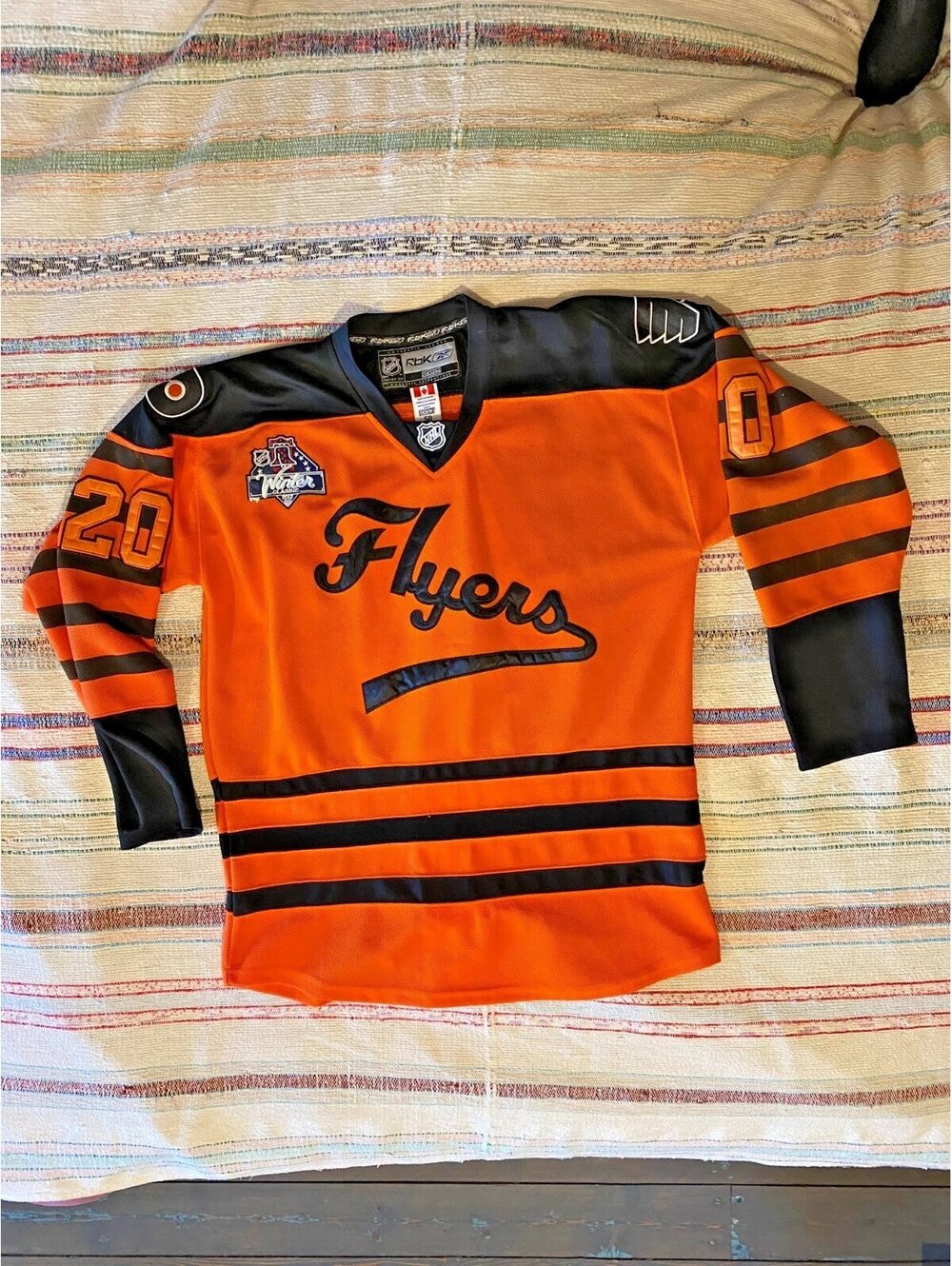 Chris Pronger #20 Flyers Reebok Edge Authentic 2012 Winter Classic Jersey